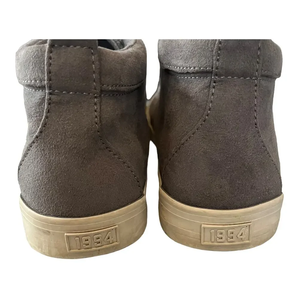 Old Navy Boys High Top Faux Suede Elastic Lace Sneakers Shoes Koalabee Size 6